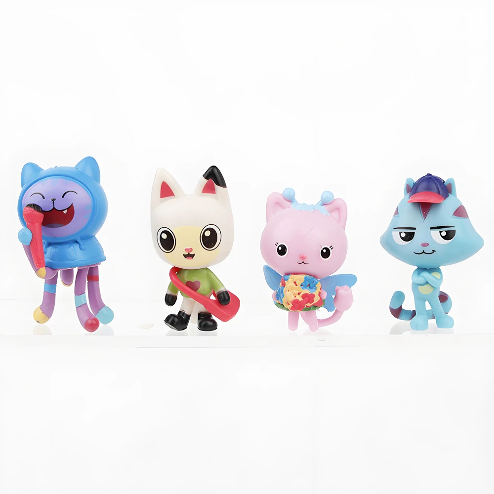 10/13pcs Anime Figure Gab Smiling Cakey Catrat Hug Doll Mercat Cartoon Action Figure Home Decoration Toy Gifts image 3