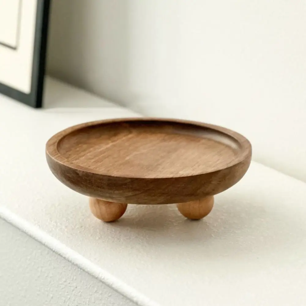

Serving Trays Elegant Wooden Oval Tray Multifunctional Durable Food Dishes Convenient Dinner Plate Dessert