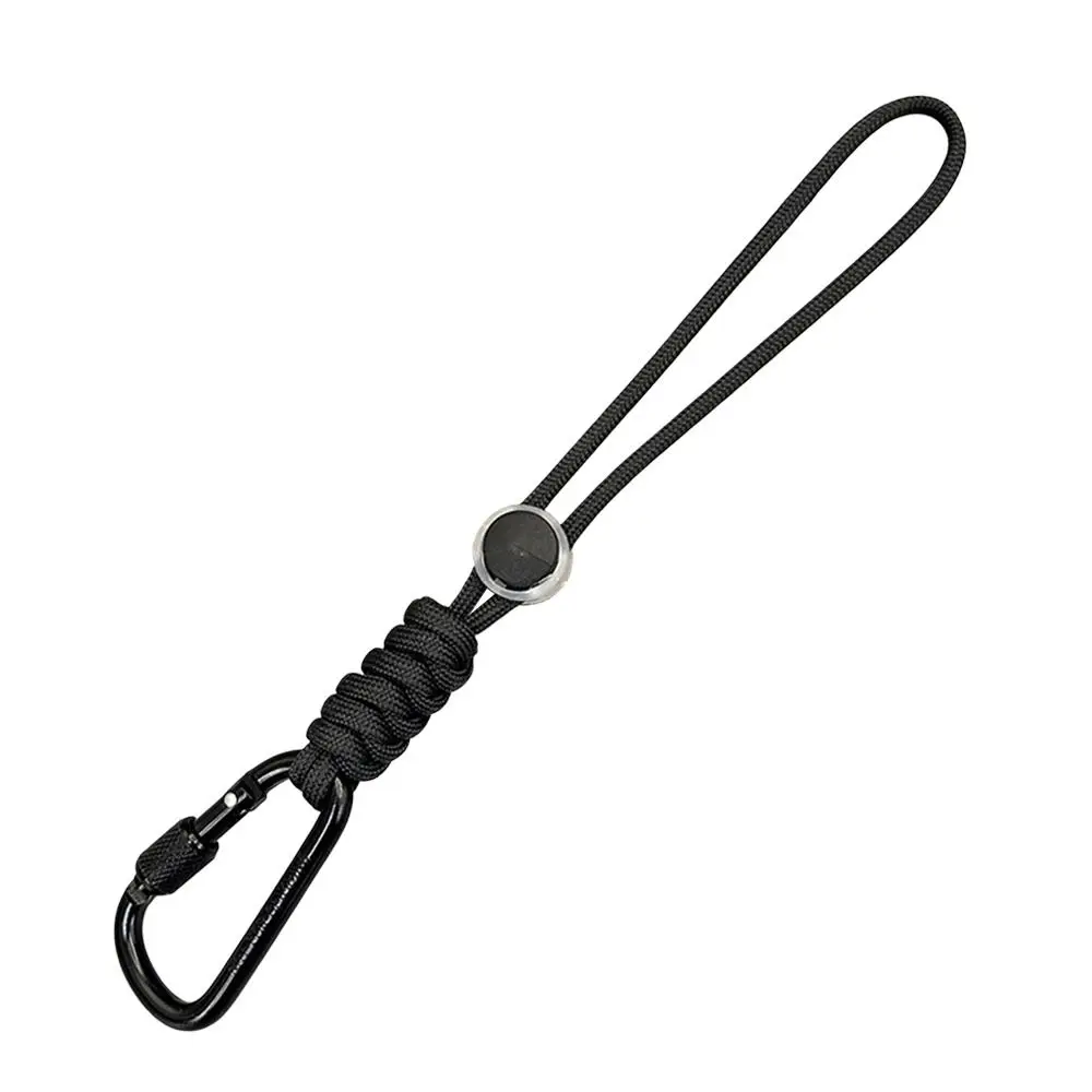 Portable D-Shaped Locking Water Bottle Clip Quick-Release with Anti-Loss Lanyard Multi-Purpose Backpack Buckle Aluminum