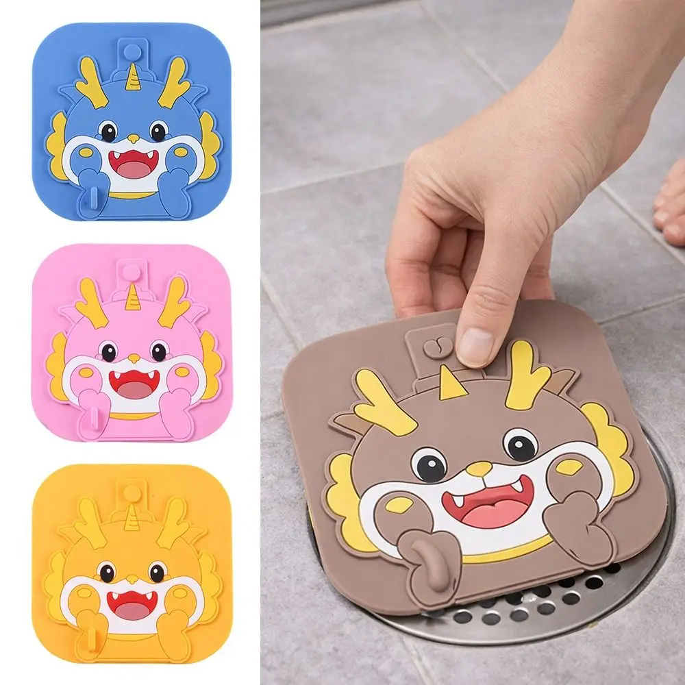 

Silicone Sewer Floor Drain Cover Cartoon Anti Odor Floor Drain Pad Anti-blocking Anti-insect Kitchen Sink Strainers