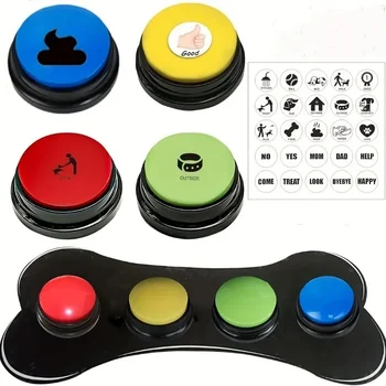 Dog talk button Pet communication button siren cat eating recording voice training artifact