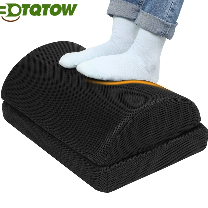 

2in1 Foot Rest for Under Desk at Work,Comfortable Foot Stool with 2 Adjustable Heights,Footrest with Washable Cover for Hip Pain