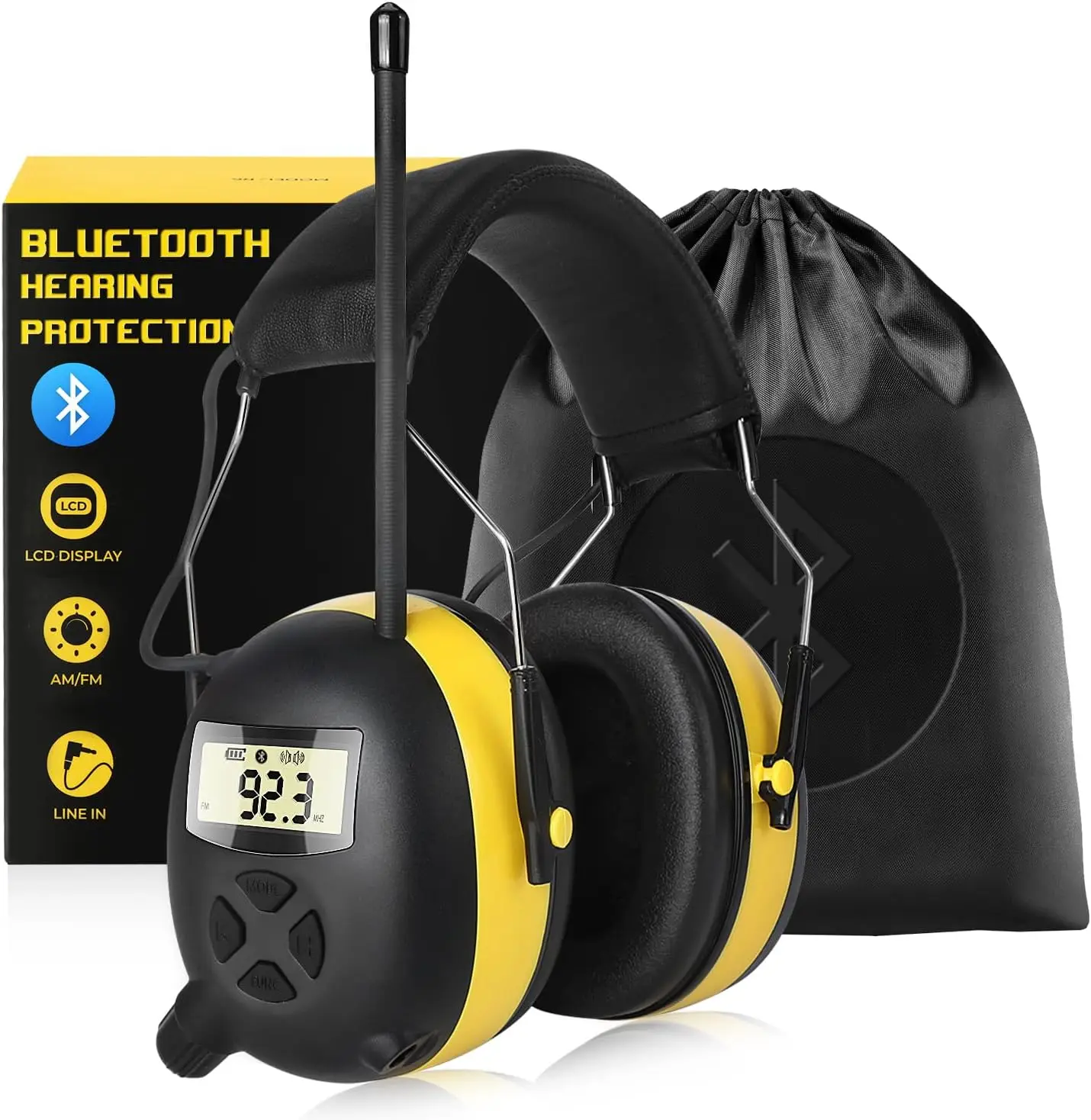 

NRR Tactical Noise Reduction Bluetooth 5.3 Earmuffs for Shooting Hunting Electronic Hearing Protection Cool Gel