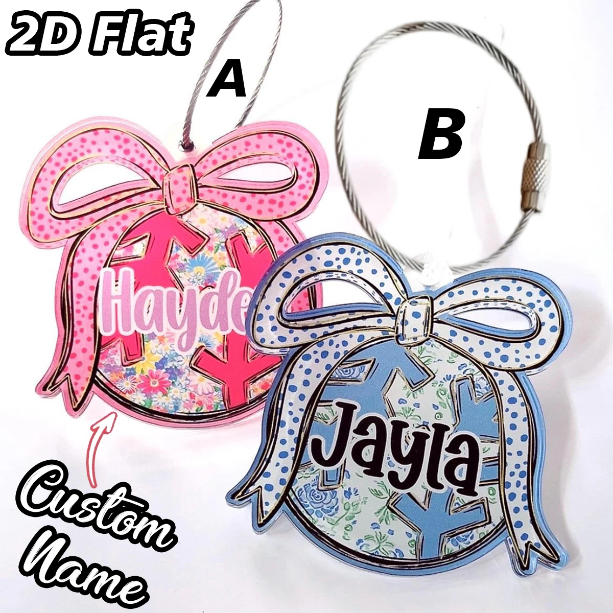 Personalized Custom Girls Sports Bag, Softball Baseball Backpack with Bow Custom Name Tag, Custom Name Sports Bag for Youth Girl