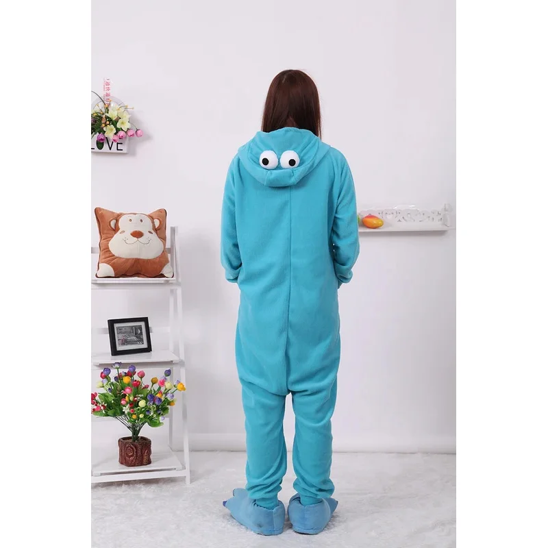 

2025 иiyi кигуруми, комбинезоны с изображением синего печенья и монстра, пижамы для взрослых, рождественская одежда для сна с животными, костюмы для косплея, унисекс, Sleepui