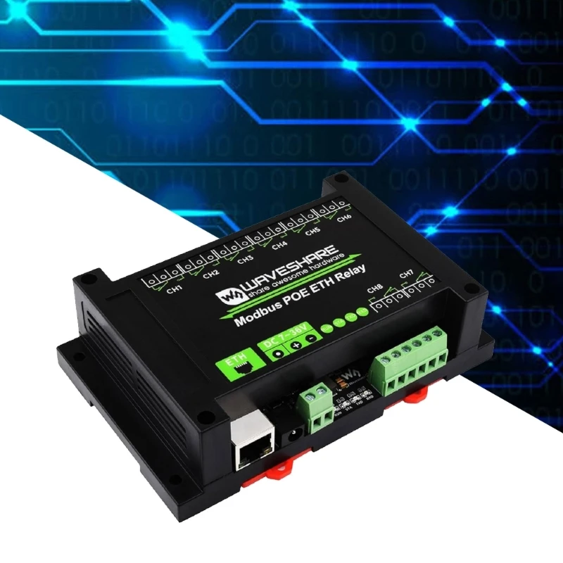 Industrial Grade 8 Channel Ethernet Module Modbus Support Power Supply