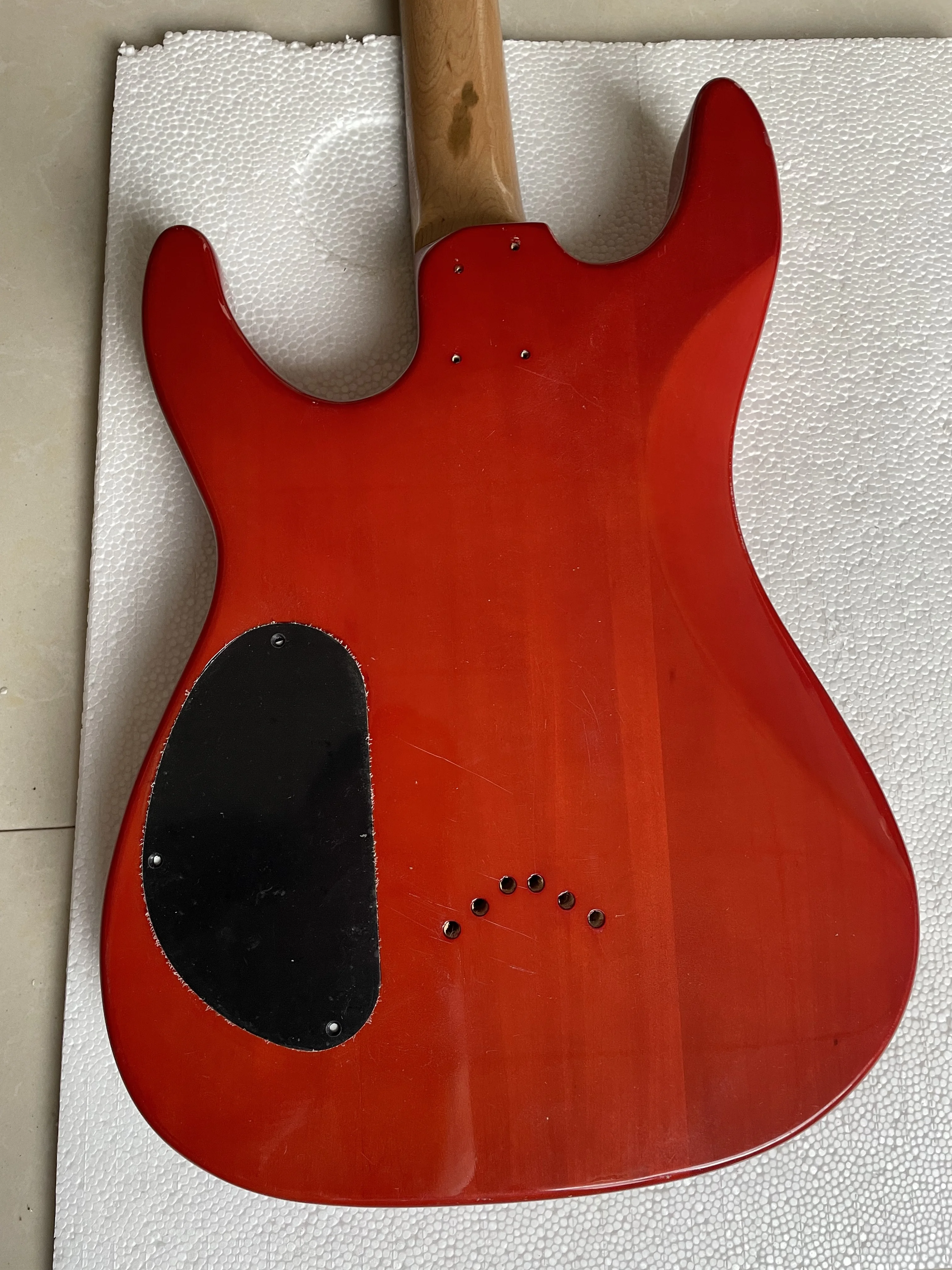 Electric Guitar Kit without Hardwares, Defective, Maple Neck, Sunset Color Barrel,Basswood Body,Luthier DIY Part, Stock,Last One