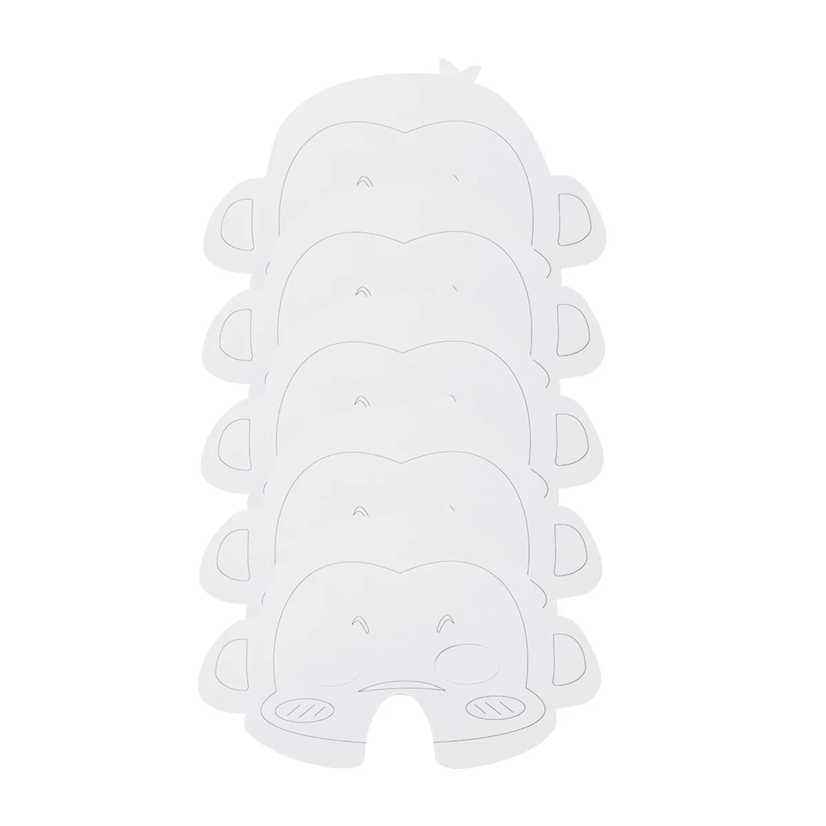 Blank Masquerade Masks Animal Paint Paper Kid Craft to Coloring Paintable Decorate