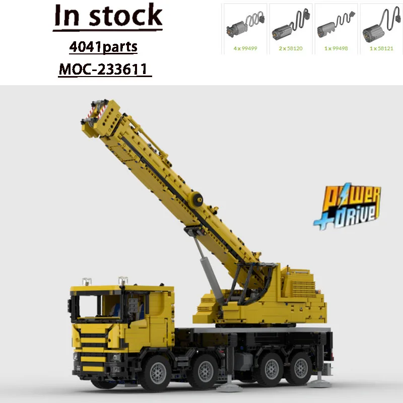 

MOC-233611 New Cargo LTF 1060-4.1 Mobile Crane Building Block Model 4041 Parts MOC Creative Boys' Children's Birthday Toy Gift