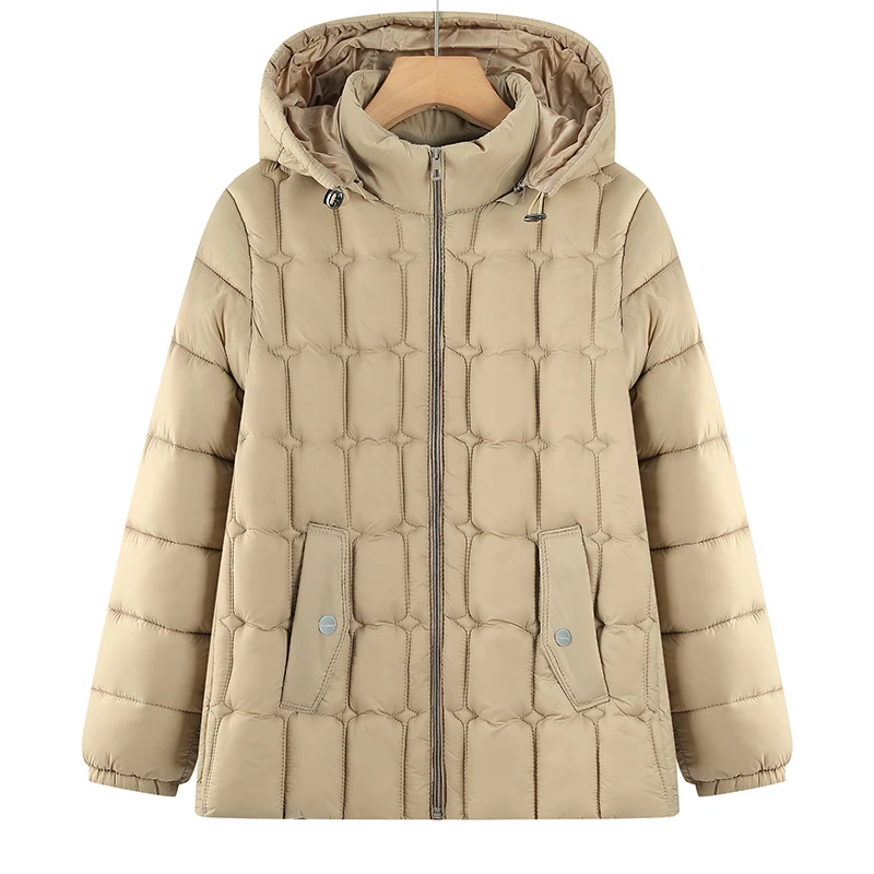 الشتاء أسفل سترة قطن سميكة الدافئة سترات المرأة مقنعين معطف منتفخ فضفاض معطف غير رسمي القطن وسادة مبطنة ملابس خارجية الإناث