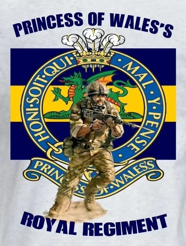 

Princess of Wales's Royal Regiment T Shirt. Short Sleeve 100% Cotton Casual T-shirts Loose Top Size S-3XL