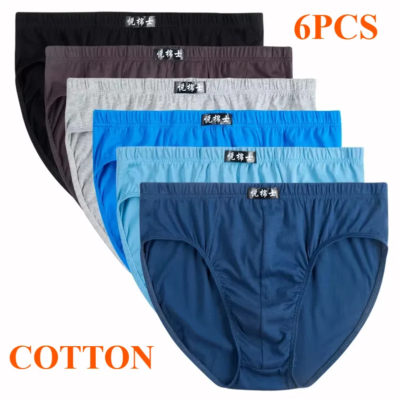 

6 Pack Cotton Boxer Briefs for Men Soft Breathable Underwear Plus Size Loose Fit Comfortable Daily Wear100% Cotton