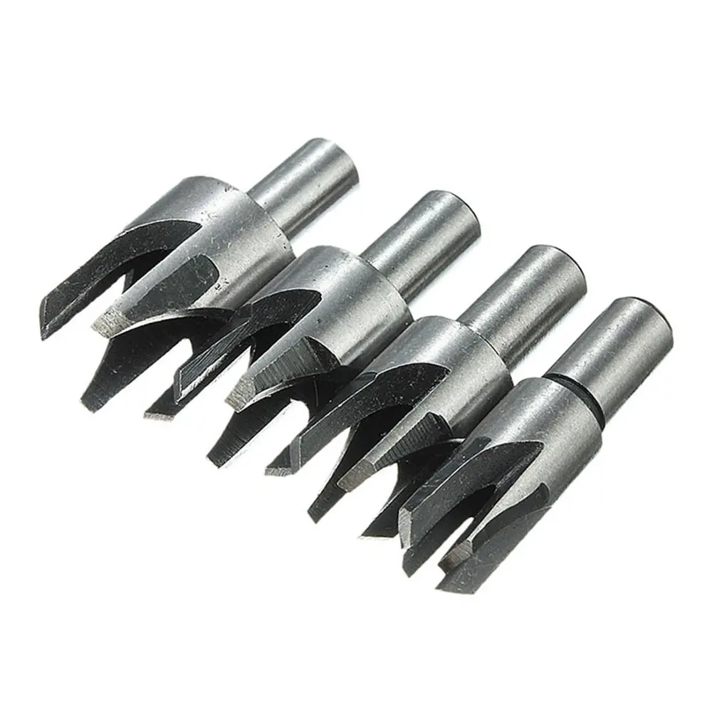 8 Uds HSS tipo garra cónica cortador de madera brocas 5/8 "1/2" 3/8 "1/4 "broca de corcho para carpintería cónica recta y cónica
