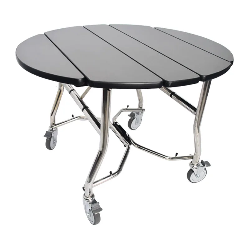 Folding Deluxe Food Delivery Vehicle Hotel Rooms Restaurant Commercial Stainless Steel Trolley Mobile High-end Insulation Box