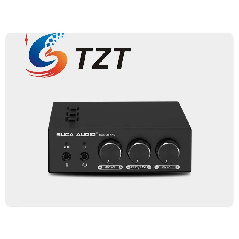 TZT Q2 PRO ضياع HiFi ES9039 وحدة فك ترميز الصوت ألعاب الكمبيوتر توسيع مضخم ضوت سماعات الأذن مع 3 قاعدة توسيع USB