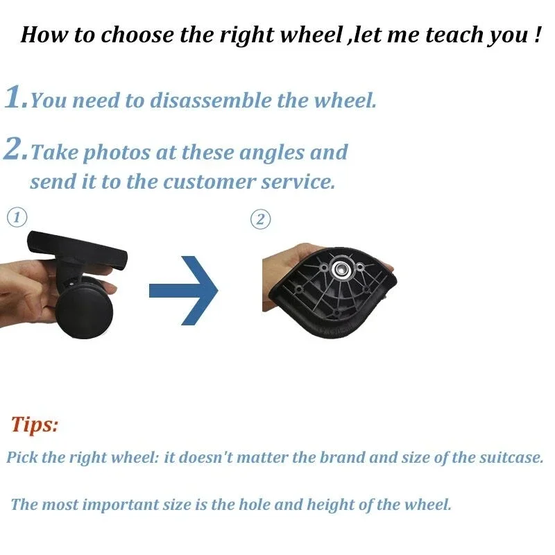Suitable for Samsonite suitcase wheels to replace trolley cases, sliding casters, suitcases, and password case wheel repair part