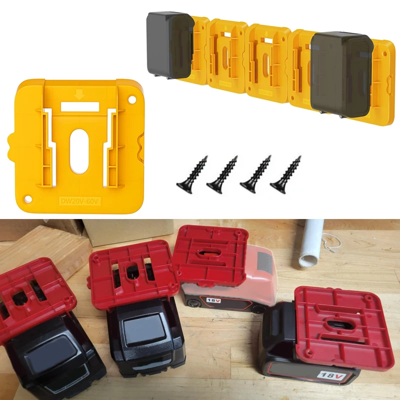 

NEW 5PCS for Dewalt/Makita/Milwaukee 14.4V 18V Li-ion Battery Machine Holder Battery Storage Rack Wall Mount Tool Bracket Fixing