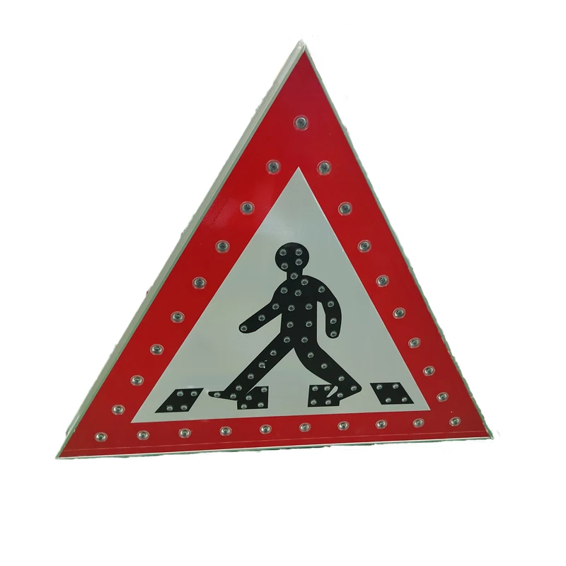 Highway Solar Road Traffic Sign Stop Traffic Light Octagonal STOP Led Flashing Warning Sign With Solar Energy