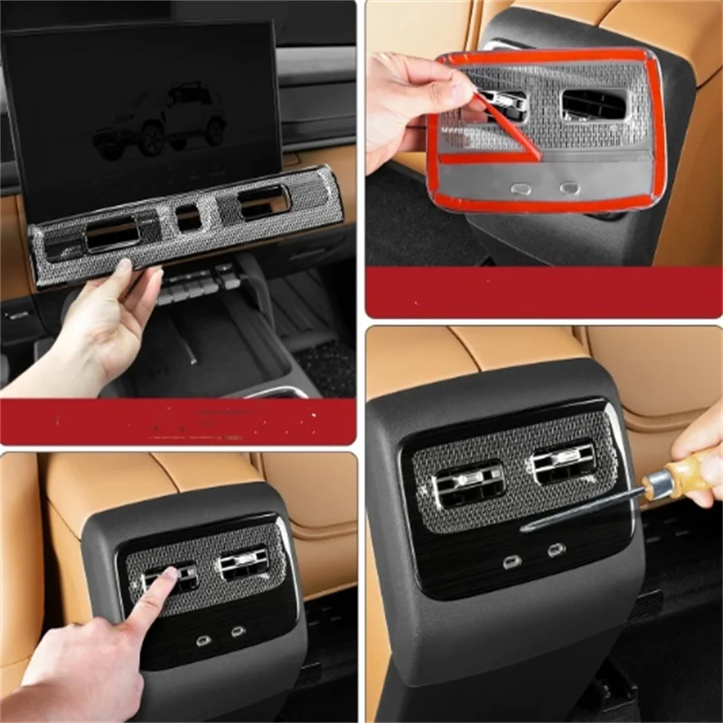 For Chery Icar V27 2026 2027 Automotive Interior Products Front Rear Air Conditioning Air AC Outlet Audio Sticker