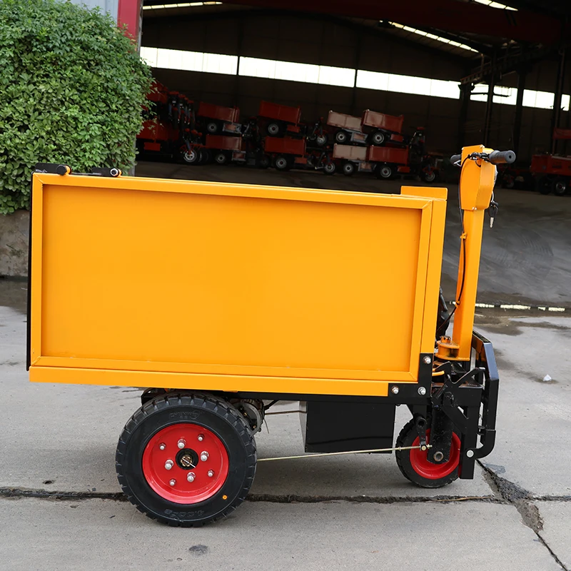 Multi-Function Manual Mini Engineering Dump Cart 3 Wheels Electric Farm Cart 500kg Heavy Duty Trolleys