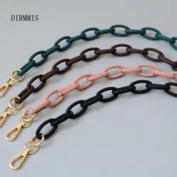 New Fashion Woman Handbag Accessory Chain Matte Candy Purple Blue  Resin Chain Frosted Strap Women Clutch Shoulder Purse Chain