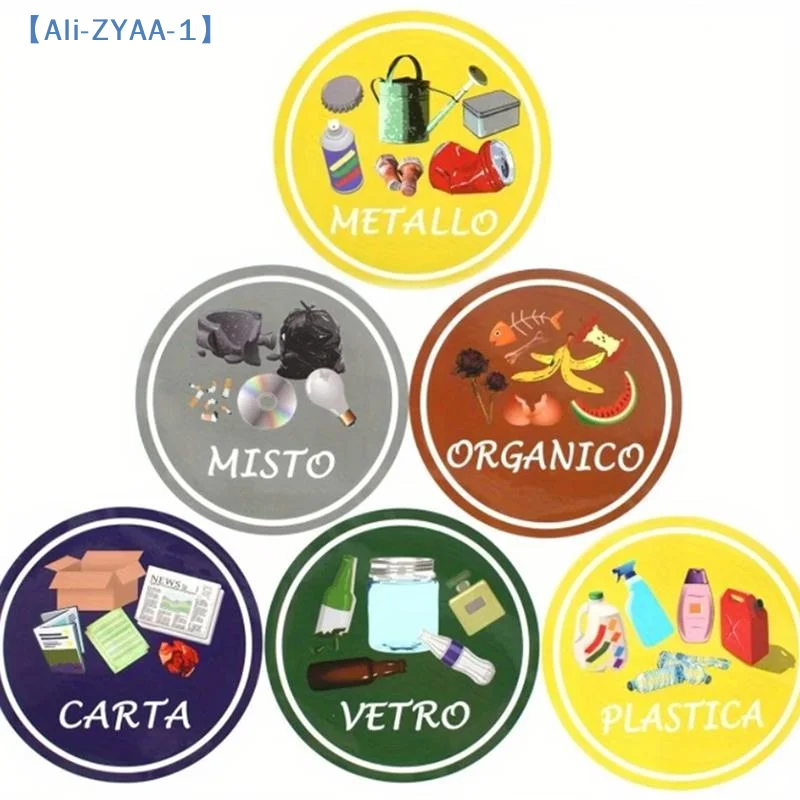 【ZYAA-1】Recycling Trash Can Sticker For Easy Garbage Classification Waterproof Suitable For Communities Families, Offices