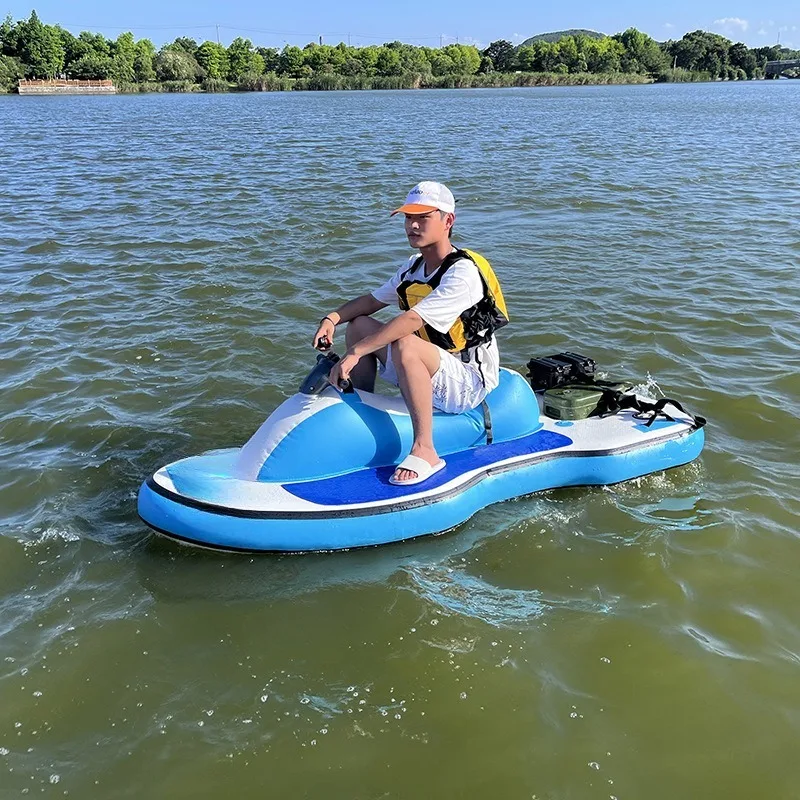 Electric motorboat, small inflatable motorboat, water park karting boat, single surfing water speedboat