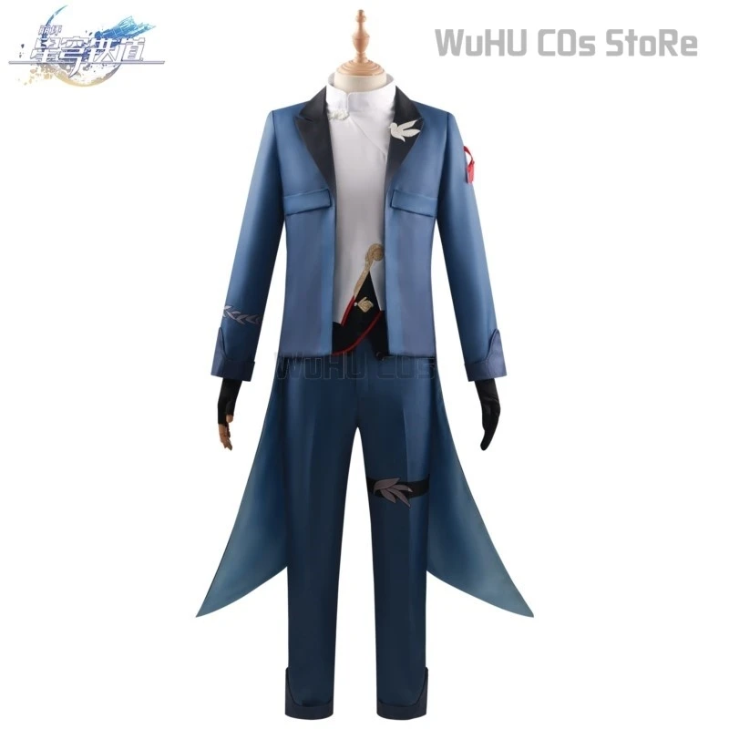 Yanqing Cosplay Game Honkai: Star Rail Costume Yanqing Wig Blue Suit Music Concert Cosplay Suit Wig Men Halloween Party Cosplay
