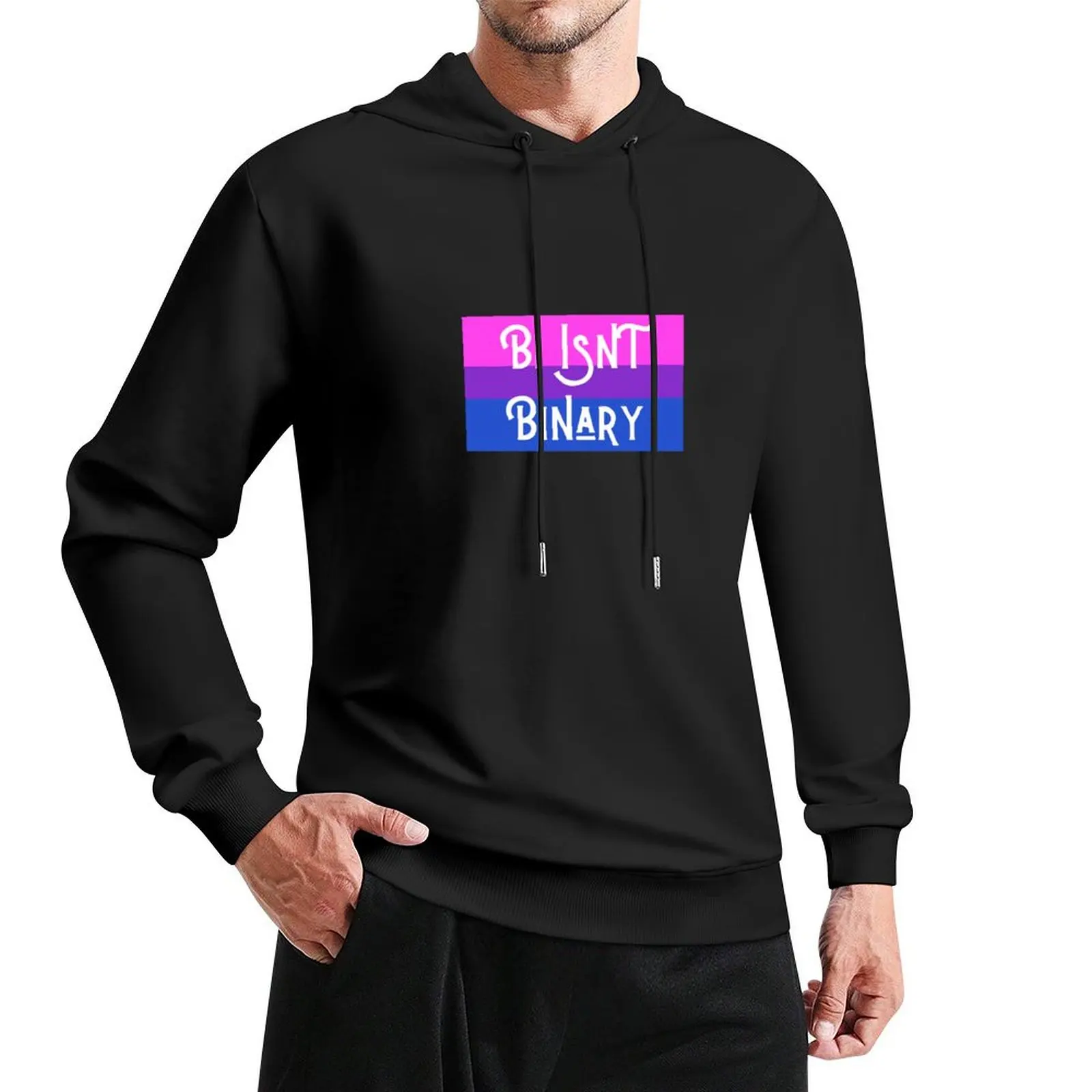 

Bi Isn't Binary Pullover Hoodie anime clothes winter clothes korean clothes mens designer men hoodie