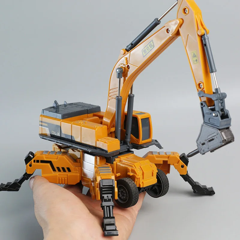 

Super heavy excavator model children's simulation crusher transport car grab wood machine construction car toy model