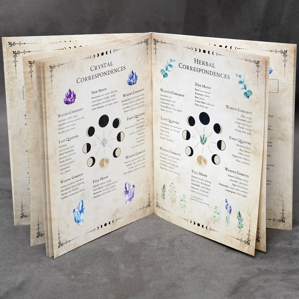 Moon Magic Journal Lunar Spellbook Grimoire Notebook for Witchcraft Ritual Planning Moon Phase Tracking Full Moon New Moon Manif image 3