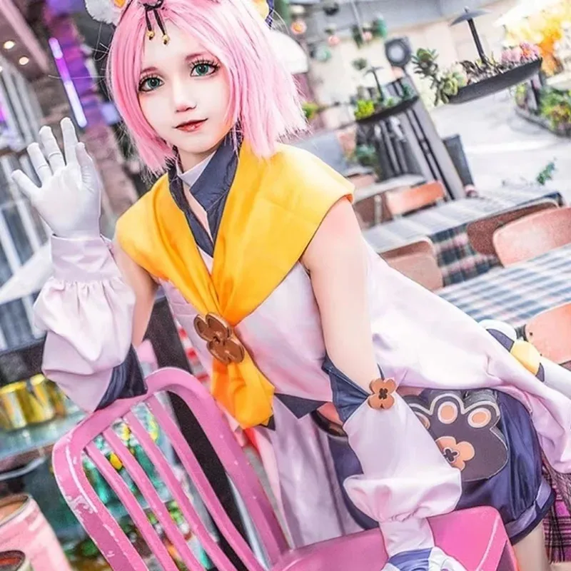 Сиси 2233ANIMECC Костюм Диона Берет Шляпа Уши Парик Обувь Игра Genshin Impact Косплей Наряд Хэллоуин Карнавальная Униформа fo