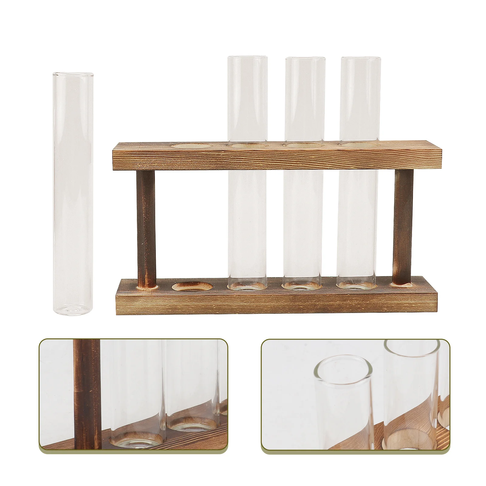 1pc Water Planting Vase Transparent Test Tube Container For Aquatic Plants Glass Desktop Decor