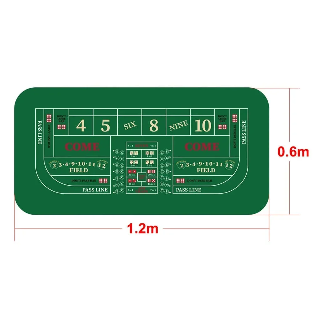 60x120cm Casino Table Cloth Texas Holdem Poker Mat Anti-Slip Poker Mat Poker Table Top Mat For Game Party Theme Party