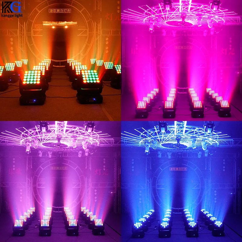 LED 25pcs Matrix Moving Head Light Stage Fixed Pattern Strobe Light 4in1 Concert DMX Controller Beam Effect For DJ Disco Wedding