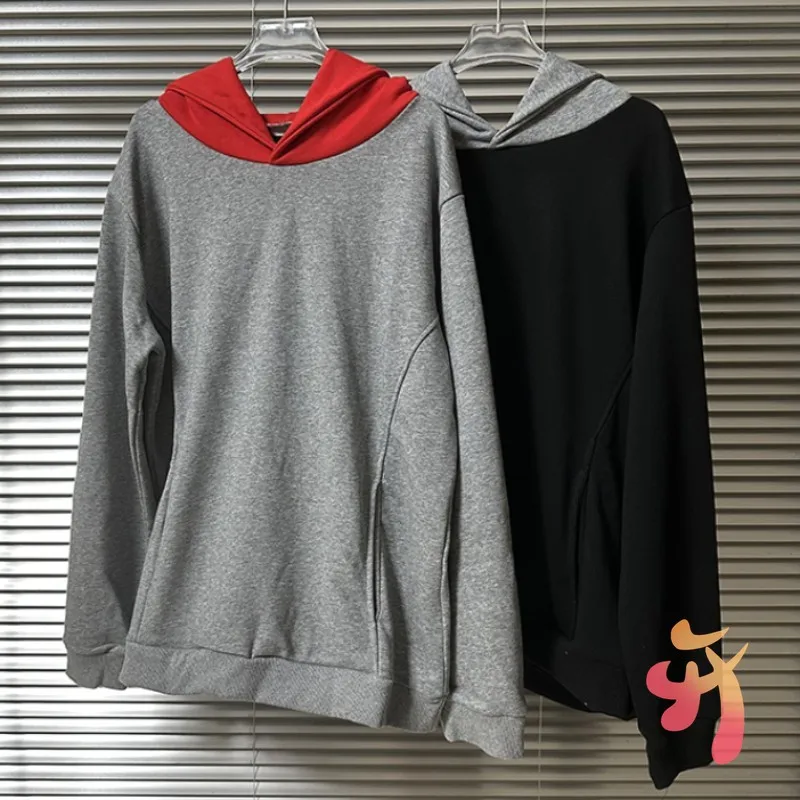 24ss Winter Season Hoodies Cutting Splicing Hooded Sweatshirts Hiphop Street Men Women Kanye West Hoodys