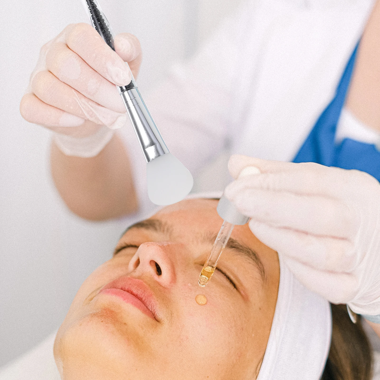 5 個のシリコーンフェイシャルブラシノンスティック耐熱性敏感肌用ポータブルメイクツールフェイスマスクアプリケーター美容用品