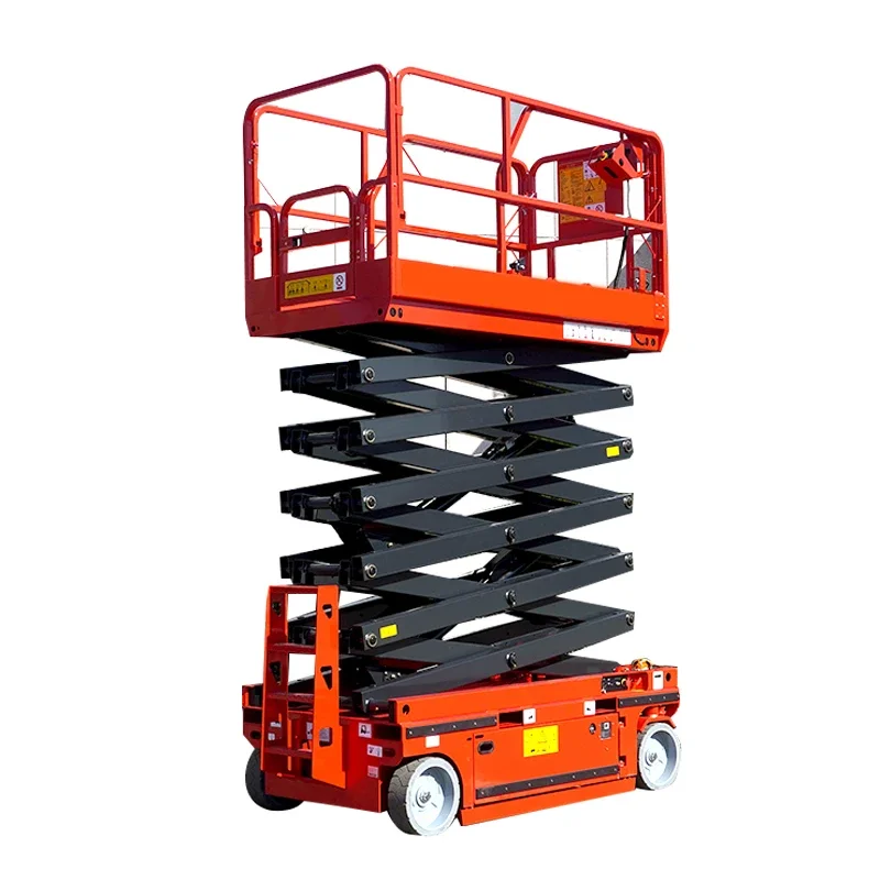 6m 8m 10m 12m 450kg Loading Capacity Hydraulic Aerial Working Platform Self Propelled Scissor Lift for Construction