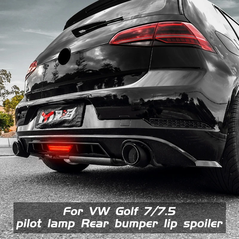 Parts for  LED Rear Bumper Diffuser for VW Golf 7 MK7 golf7.5 mk7.5 R / R-Line 2014-2020