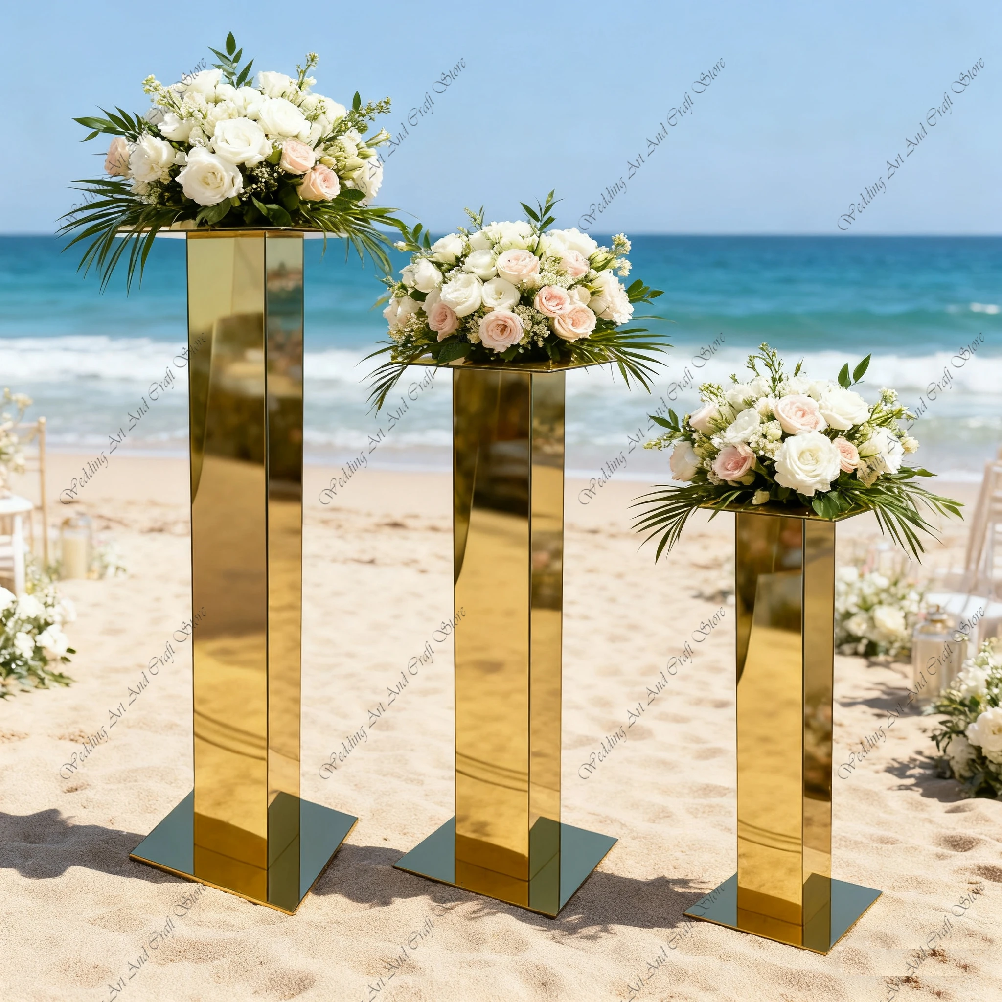 

10pcs 60-120cm Tall Metal Wedding Main Table Ornaments Wedding Centerpieces Flower Rack Cylindrical Decorative ivy132