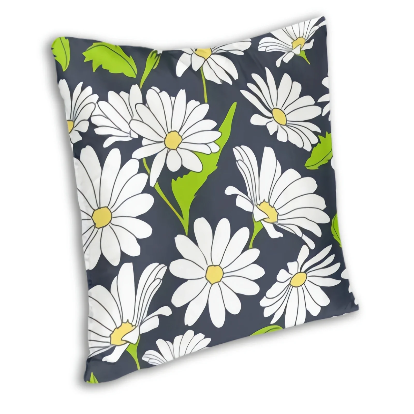 Spring Pillowcase Farmhouse Home Throw Cushion Covers Daisy Pattern Square Pillow Case Home Decorative for Sofa Room Car 18