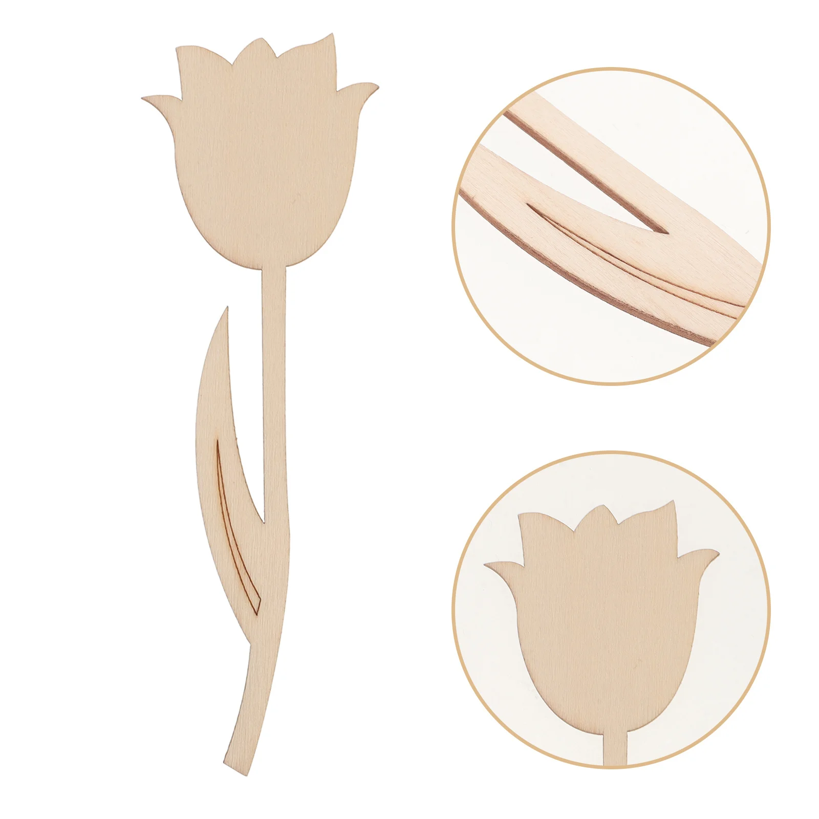 

5Pcs Wooden Flower Cutouts Unfinished Wood Slices for DIY Crafts Painting Graffiti Wooden Slices for Creative Art