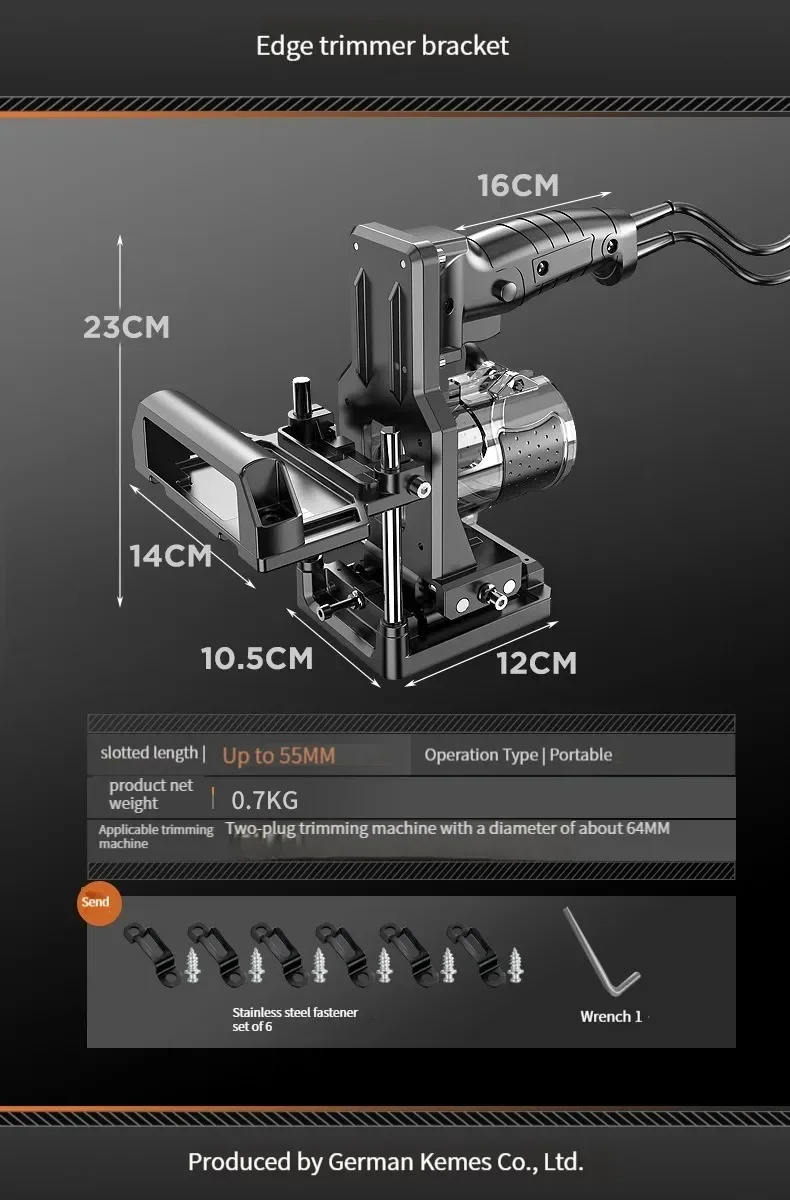 220V NEW Trimming Machine Bracket Two In One Connector Slotting Device New Type Of Woodworking Universal  Hole Opener