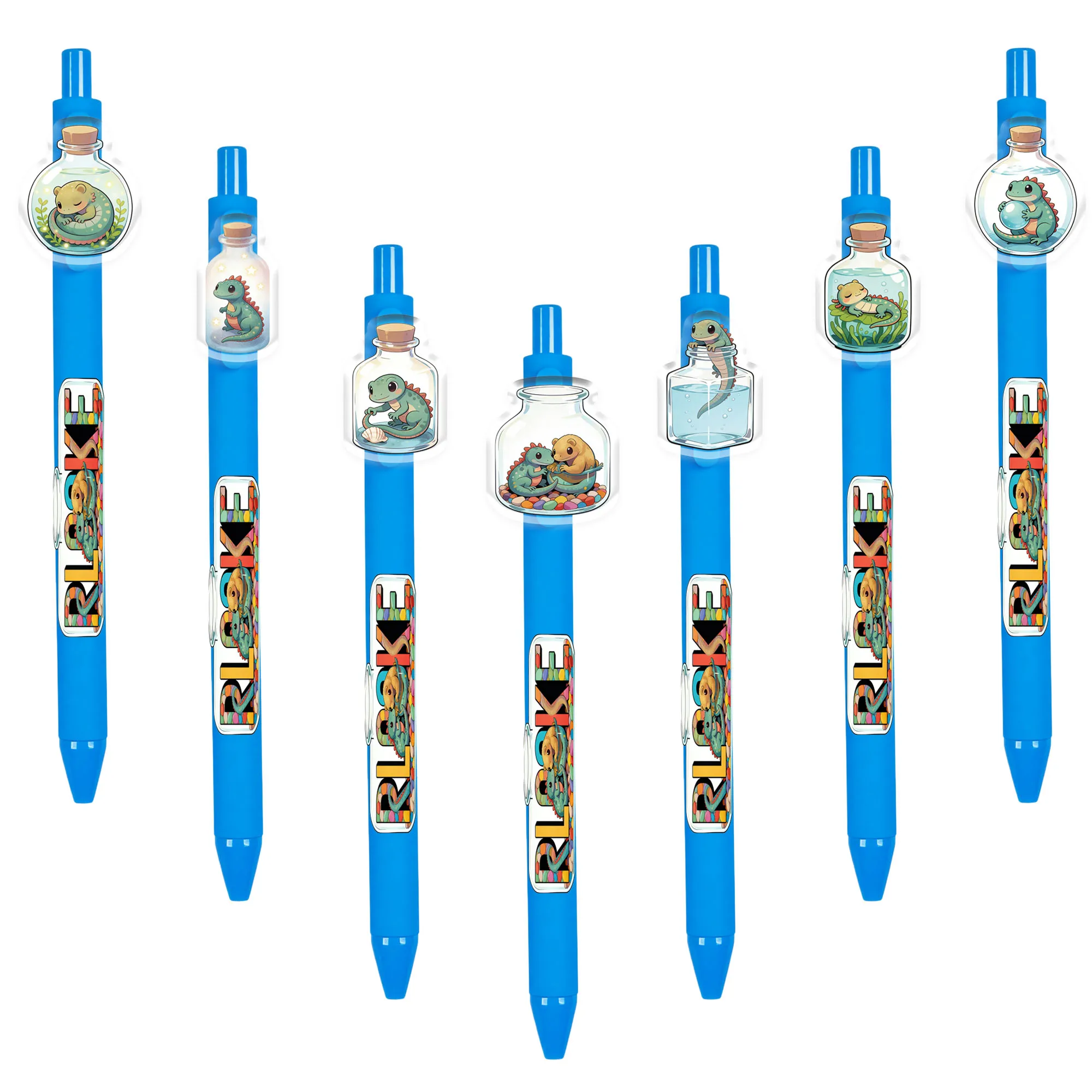 

7pcs/14pcs Fantasy Bottle Salamander Ballpoint Pen Unique Design Gift Pen