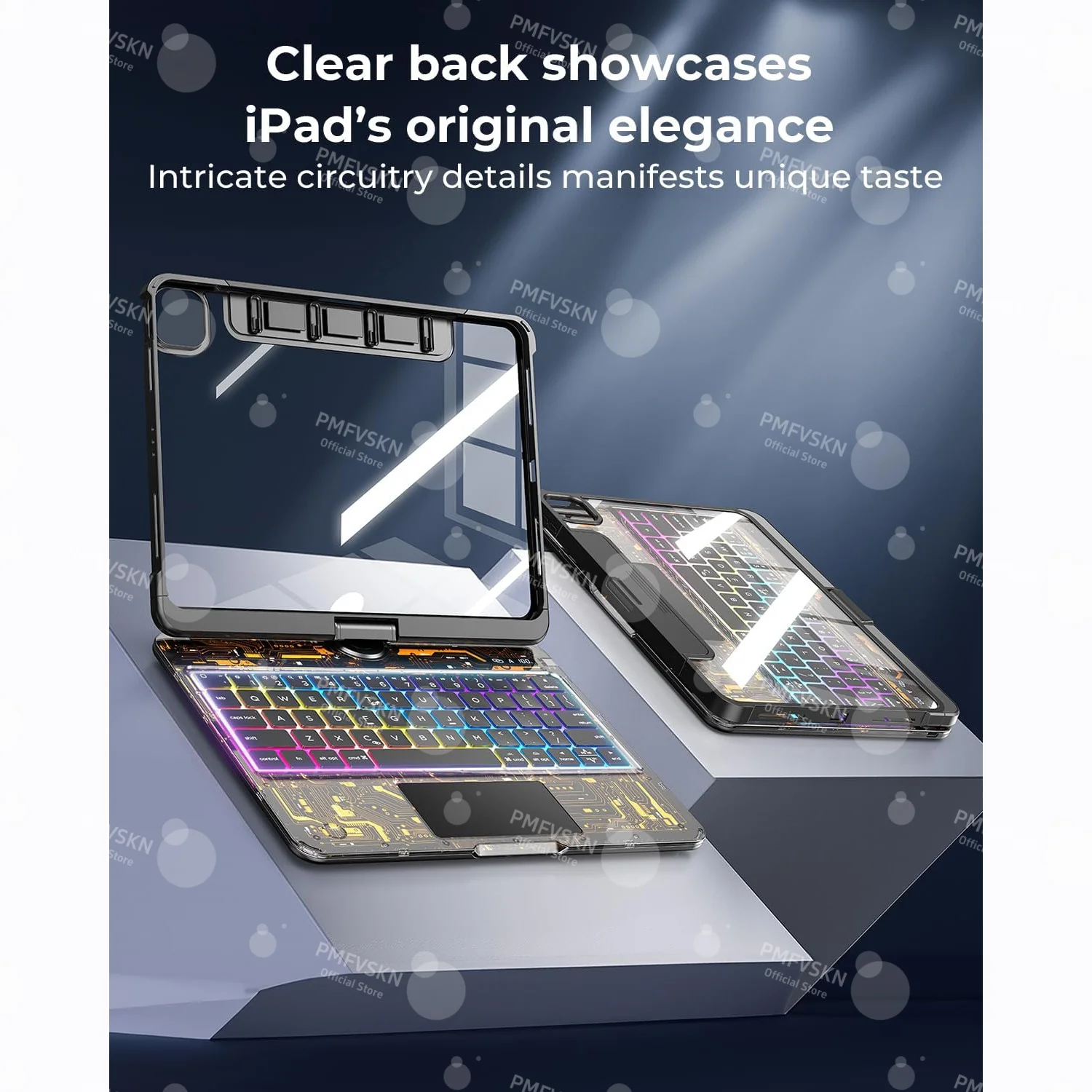 Transparent Magic Keyboard Case For iPad Air M4 M3 M2 11 13