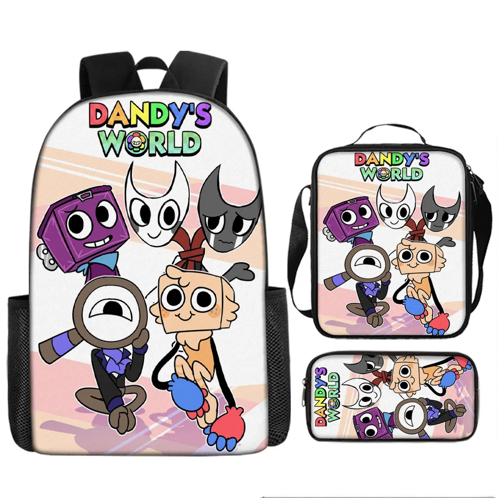 Ransel sekolah dasar seri Dandy's World Ransel lucu kartun Dandy's World set tiga potong