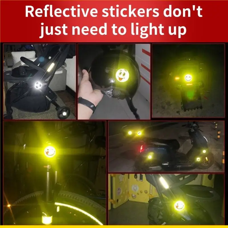 SZCH 4ps Bicycles Reflector Stickers High Reflective Bicycles Decals for Increased Safety During Night Rides Easy Application