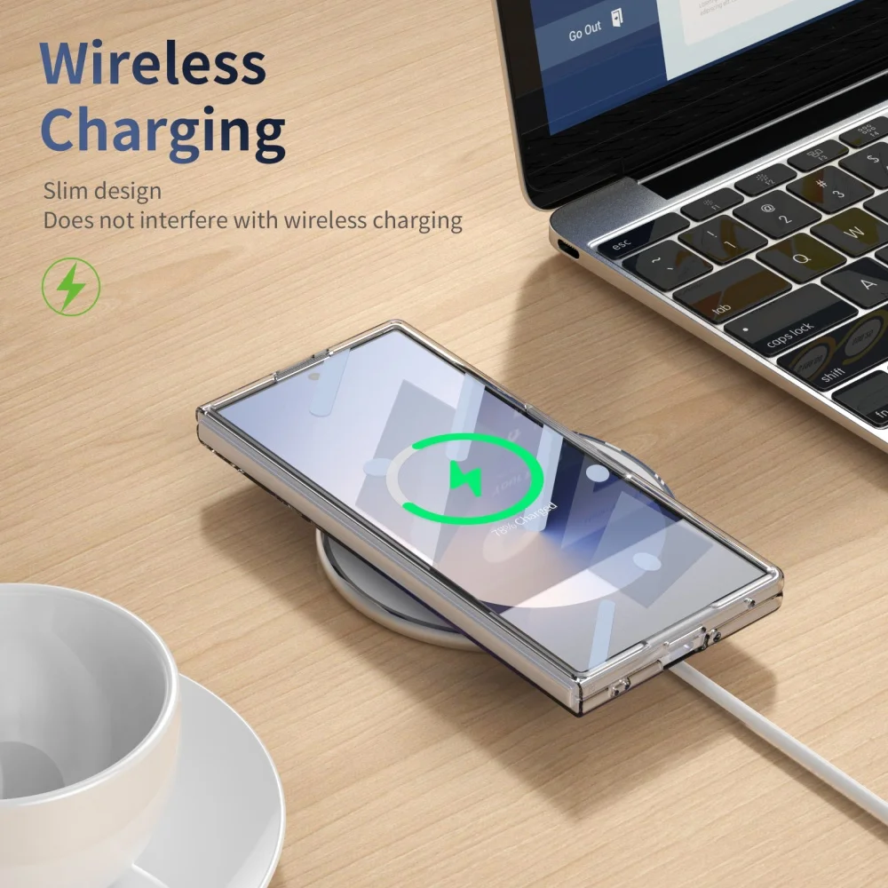 حافظة مغناطيسية فاخرة عالية الدقة شفافة Magsafe لهاتف سامسونج جالاكسي Z Fold7 Fold 6 5 4 3 مع واقي شاشة غطاء قابل للطي للشحن اللاسلكي #4