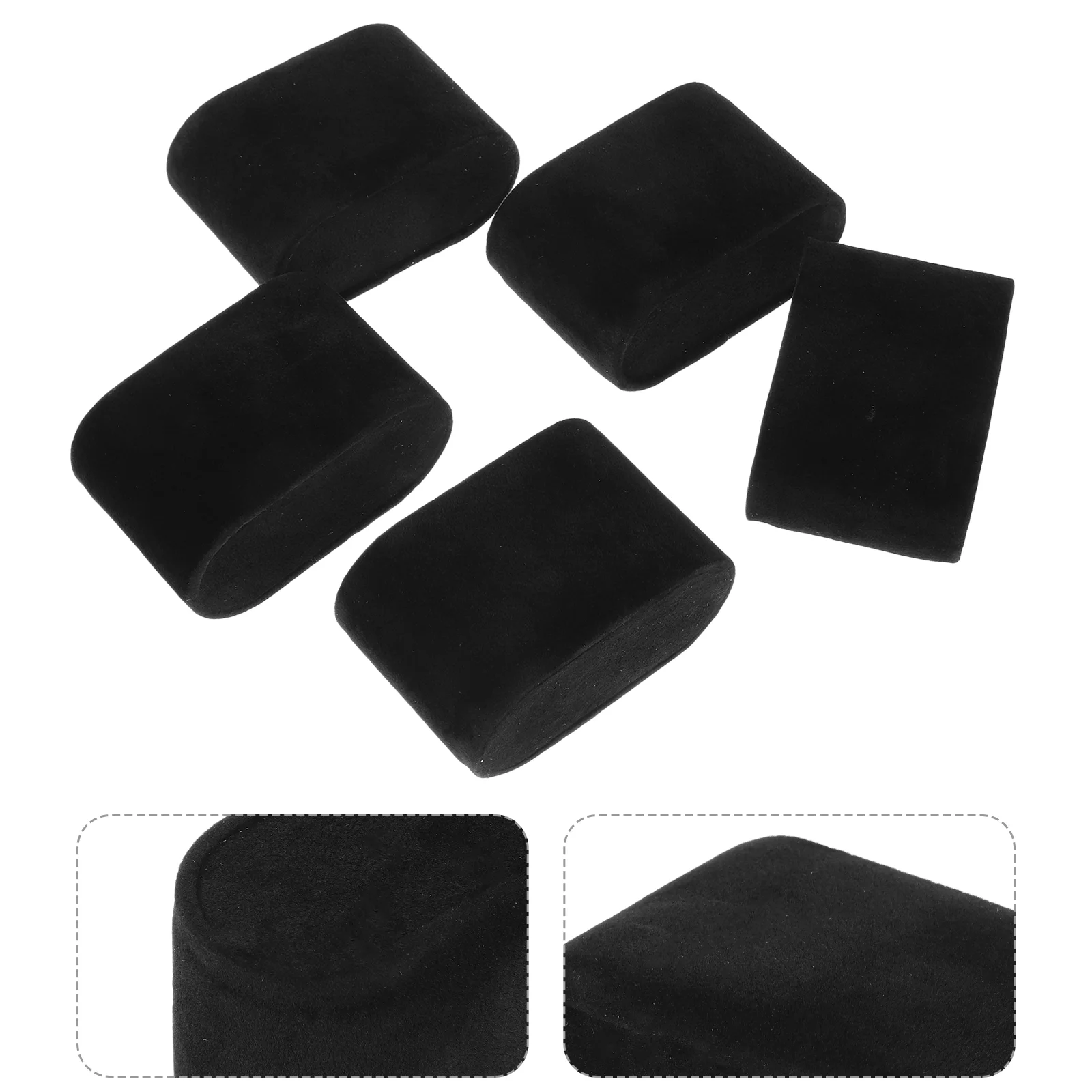 5 Pcs Watch Pillow Velvet Fabric Elastic Sponge Rectangular Design Bracelet Pillows Jewelry Display Watches Accessories