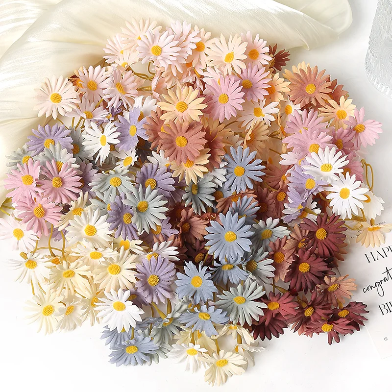 5/10PC Artificial Daisy Flower Chamomile Fake Flowers Home Deco Wedding Decoration 2023 New Year DIY Accessories Handicrafts